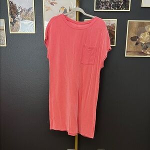 Source Unknown Coral Mini Dress with Pocket